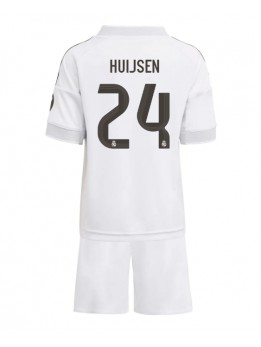 Real Madrid Dean Huijsen #24 Dječji Domaci Dres kompleti 2025-26 Kratak Rukavima (+ kratke hlače)